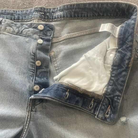 Old Navy Jeans Women's Plus 24 Denim O.G. Straight High Rise Button Fly Slim NEW - Picture 4 of 16
